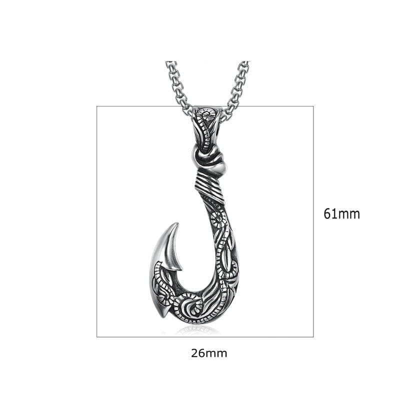 Fish Hook Metal Necklace -Necklaces My Zen Temple