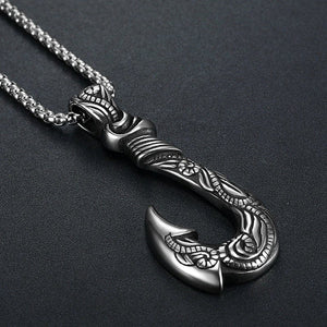 Fish Hook Metal Necklace -Necklaces My Zen Temple