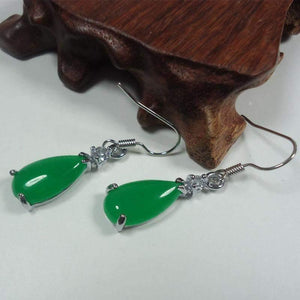 Green Jade Earrings -Earrings My Zen Temple