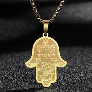 Hamsa Hand Necklace – Good Luck - My Zen Temple