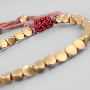 Handmade Tibetan Buddhist Braided Copper Beads Bracelets -Malas and Bracelets My Zen Temple