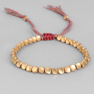 Handmade Tibetan Buddhist Braided Copper Beads Bracelets -Malas and Bracelets My Zen Temple
