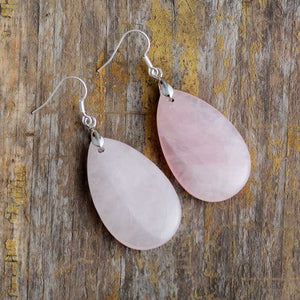 Healing Crystal Teardrop Dangle Earrings -Earrings My Zen Temple