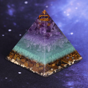 Healing Crystals Gold Wire Orgone Pyramid -Decoration Objects My Zen Temple