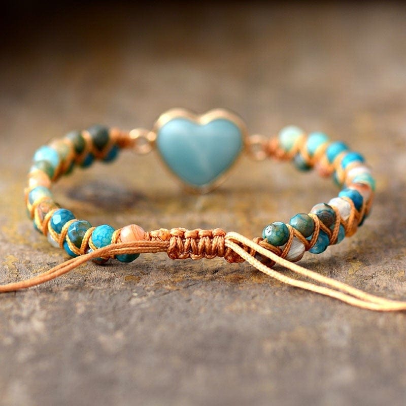 Heart shaped deals stone bracelet