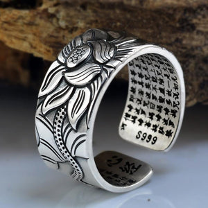 Heart Sutra & Lotus Ring -Rings My Zen Temple