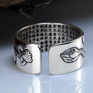Heart Sutra & Lotus Ring -Rings My Zen Temple