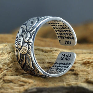 Heart Sutra & Lotus Ring -Rings My Zen Temple