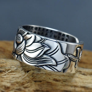 Heart Sutra & Lotus Ring -Rings My Zen Temple