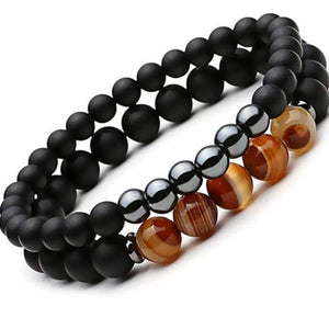 Hematite Agate Balancing Bracelet -Malas and Bracelets My Zen Temple