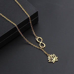 Infinity Lotus Necklace – Growth - My Zen Temple