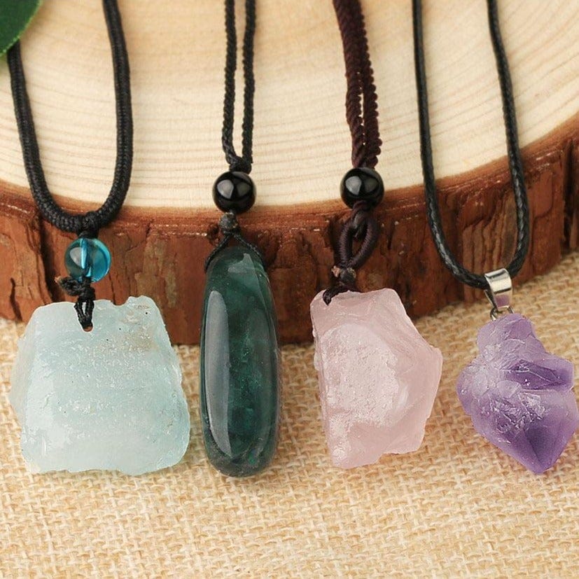 Irregular Natural Healing Stone Necklace -Necklaces My Zen Temple