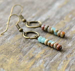 Jasper Dangle Earrings – Grounding - My Zen Temple