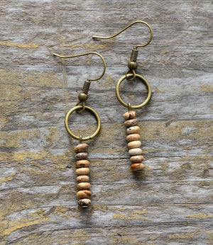 Jasper Dangle Earrings – Grounding - My Zen Temple