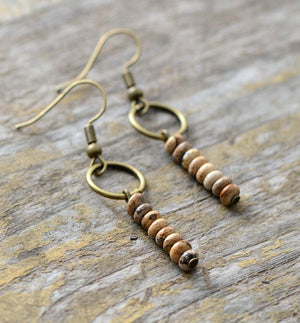 Jasper Dangle Earrings – Grounding - My Zen Temple