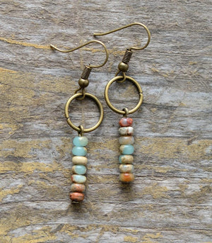 Jasper Dangle Earrings – Grounding - My Zen Temple