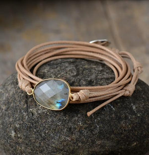 Labradorite Rope Bracelet "Positive Balance" -Malas and Bracelets My Zen Temple