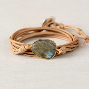 Labradorite Rope Bracelet "Positive Balance" -Malas and Bracelets My Zen Temple