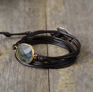 Labradorite Rope Bracelet "Positive Balance" -Malas and Bracelets My Zen Temple