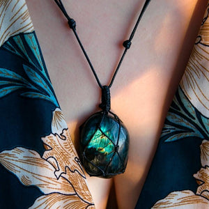 Labradorite Rope Necklace -Necklaces My Zen Temple