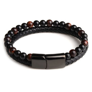 Leather & Stone Bracelet – Protection - My Zen Temple