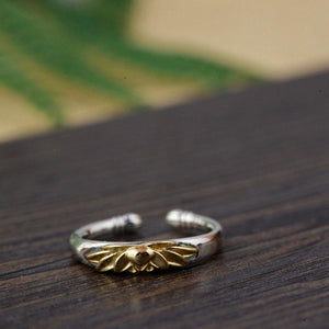 Lotus Flower Silver Ring -Rings My Zen Temple