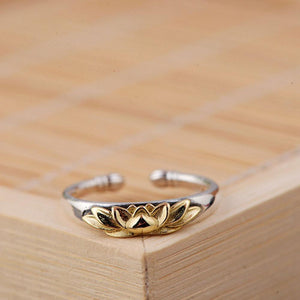 Lotus Flower Silver Ring -Rings My Zen Temple