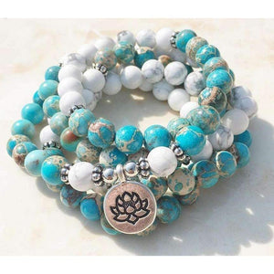 Lotus Howlite Mala Bracelet – Peace - My Zen Temple
