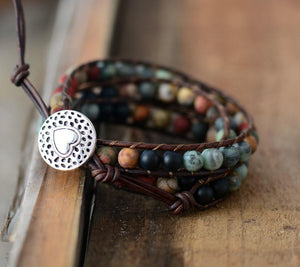 Matte Stone Leather Bracelet – Grounding - My Zen Temple