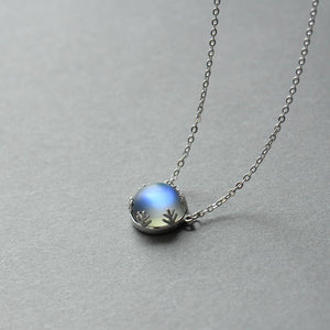 Moonstone Halo Necklace – Aurora - My Zen Temple