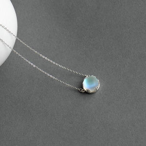 Moonstone Halo Necklace – Aurora - My Zen Temple