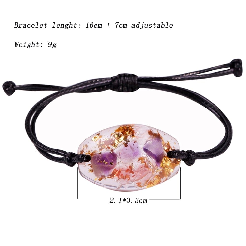 Natural Amethyst Orgonite Bracelet -Malas and Bracelets My Zen Temple