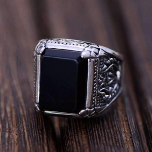 Natural Black Obsidian Ring -Rings My Zen Temple