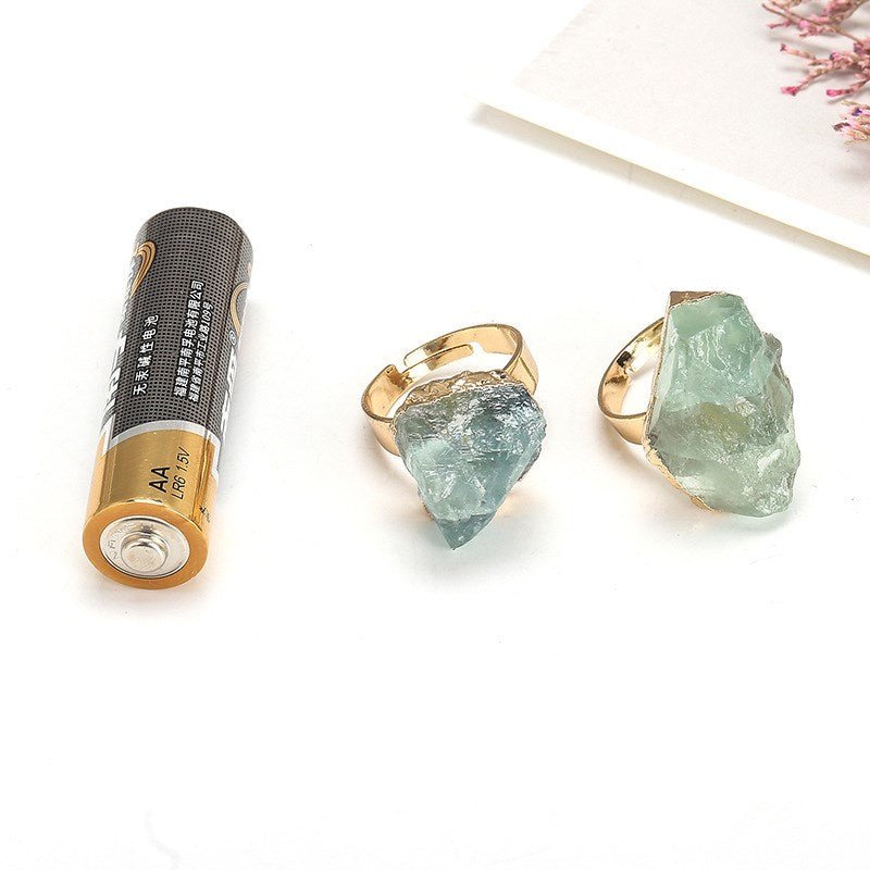 Natural Crystal Rough Stone Ring -Rings My Zen Temple