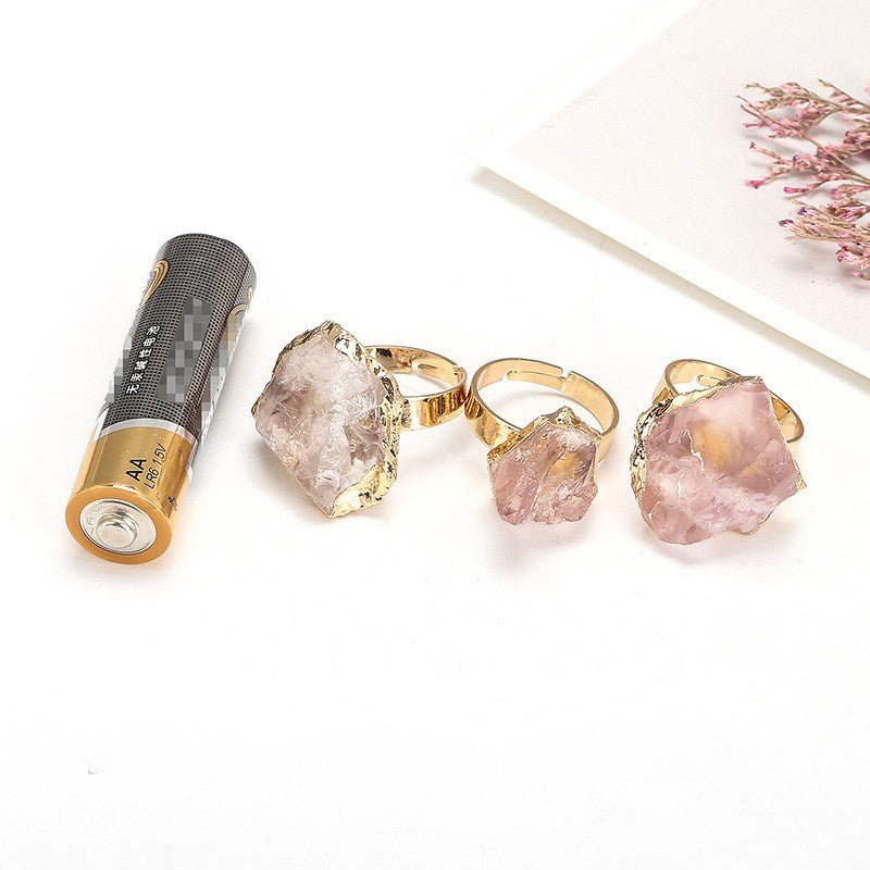 Natural Crystal Rough Stone Ring -Rings My Zen Temple