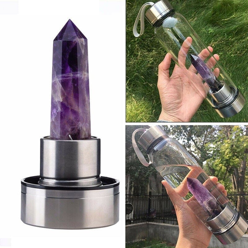 Quartz Crystal Water Bottle – Wellness, Energy & Hydration Quartz Crystal Water Bottle – Wellness, Energy & Hydration