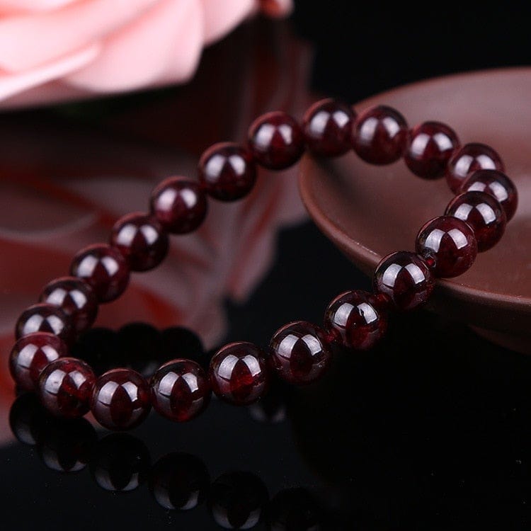 Red Garnet Bead Bracelet - My Zen Temple