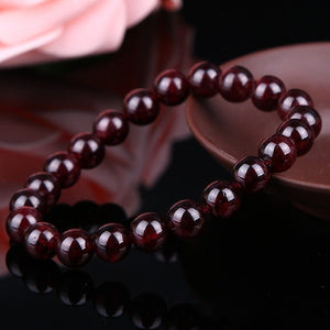 Natural Red Garnet Bead Bracelet -Malas and Bracelets My Zen Temple
