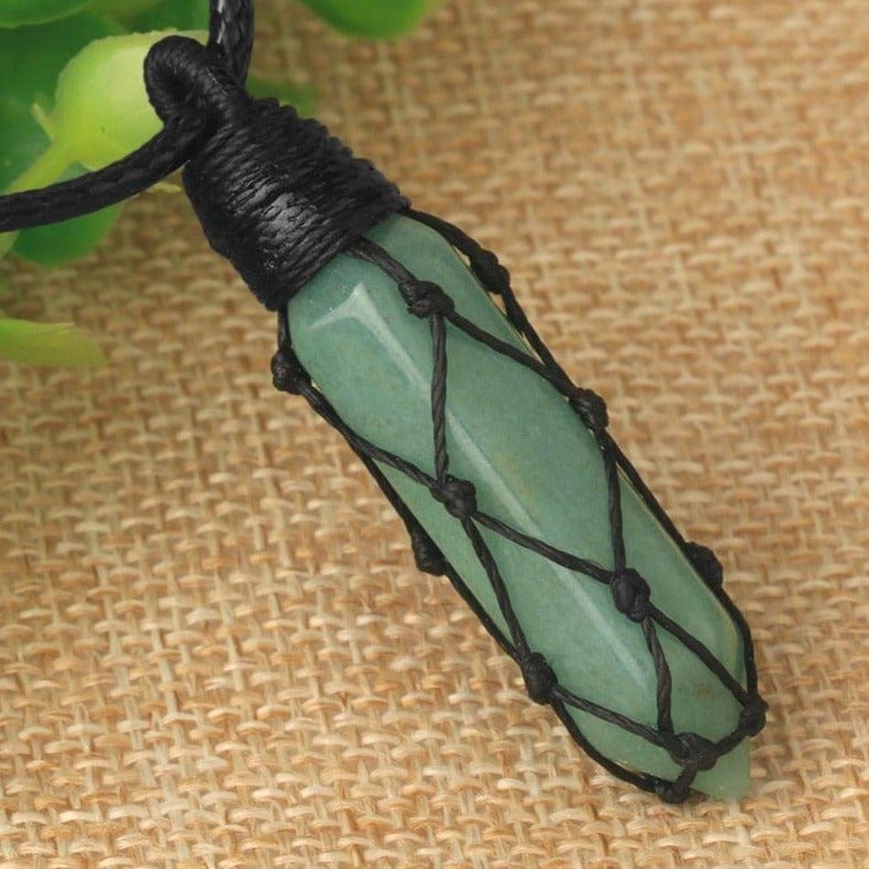 Natural Stone Rope Wrap Necklace -Necklaces My Zen Temple