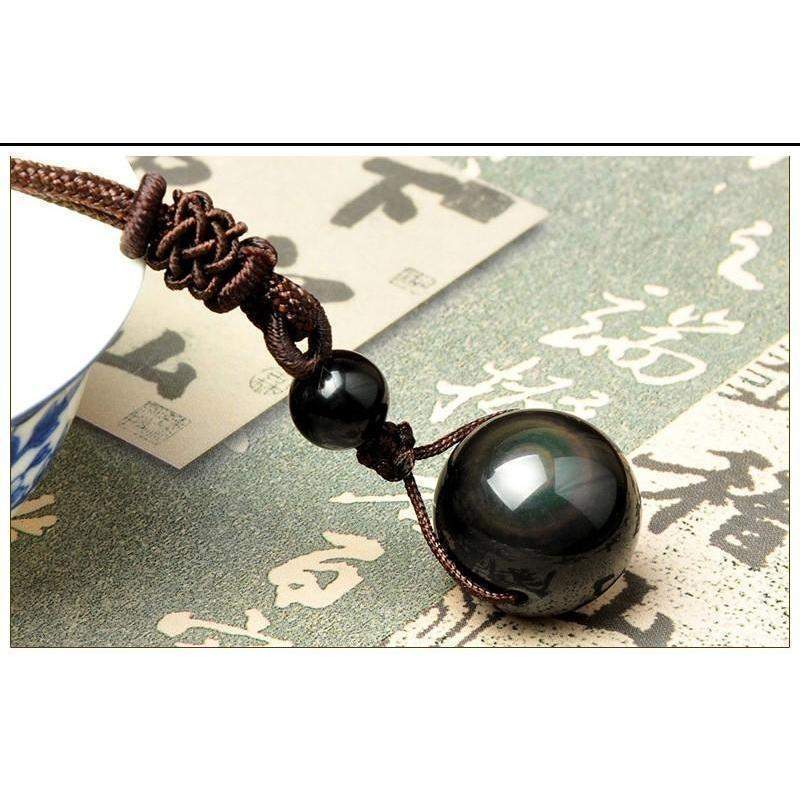 Obsidian Eye Necklace -Necklaces My Zen Temple