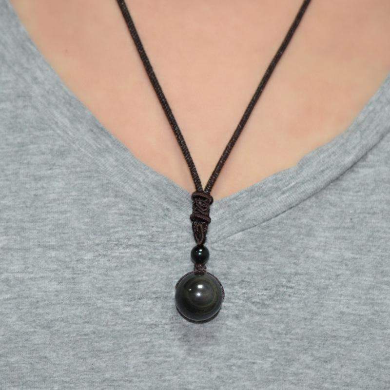 Obsidian Eye Necklace -Necklaces My Zen Temple