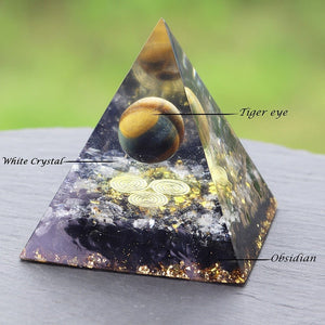 Obsidian Orgonite Pyramid – Grounding - My Zen Temple