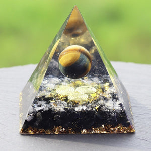 Orgonite Energy Converter Obsidian Pyramid -Decoration Objects My Zen Temple