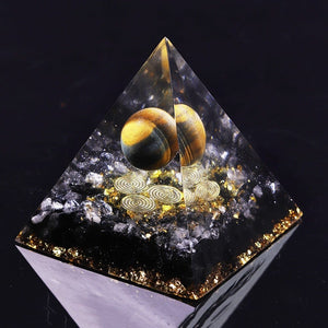 Orgonite Energy Converter Obsidian Pyramid -Decoration Objects My Zen Temple
