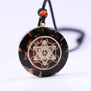 Orgonite Manifest Abundance Obsidian Necklace -Necklaces My Zen Temple