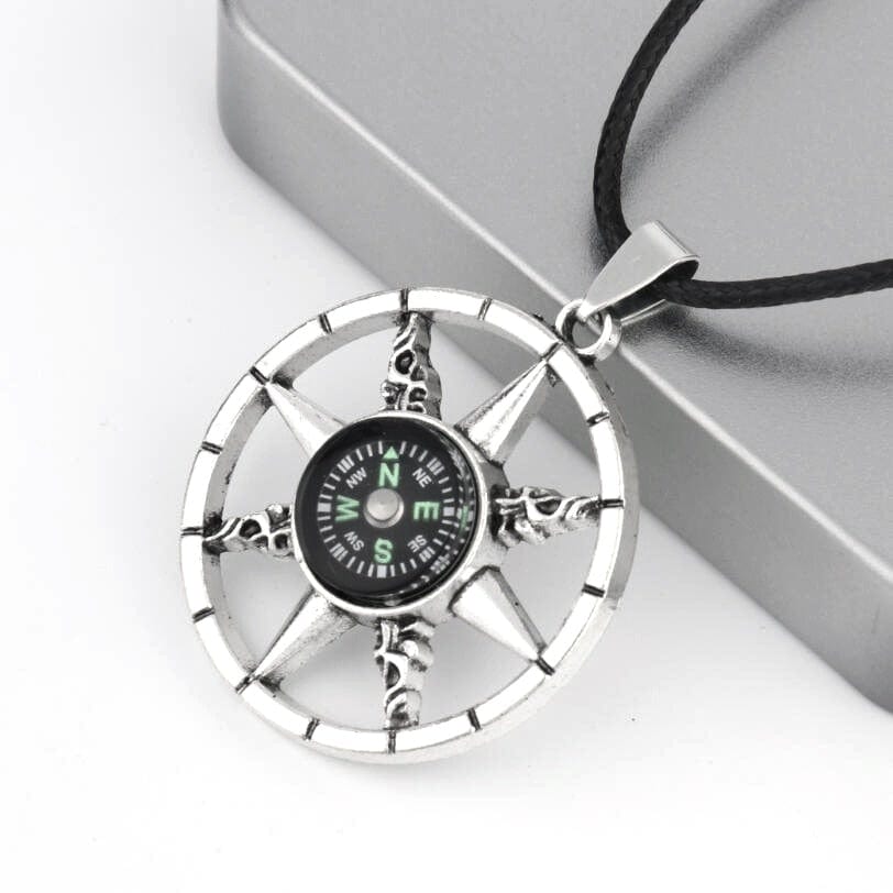 Real Compass Silver Necklace -Necklaces My Zen Temple