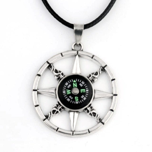 Real Compass Silver Necklace -Necklaces My Zen Temple