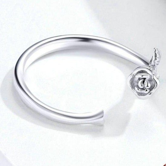Rose 925 Sterling Silver Ring (Adjustable) -Rings My Zen Temple