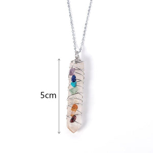 Rose Quartz & 7 Chakra Pendulum -Pendulums My Zen Temple