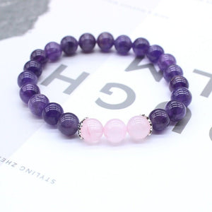 Rose Quartz & Amethyst Bracelet – Love - My Zen Temple